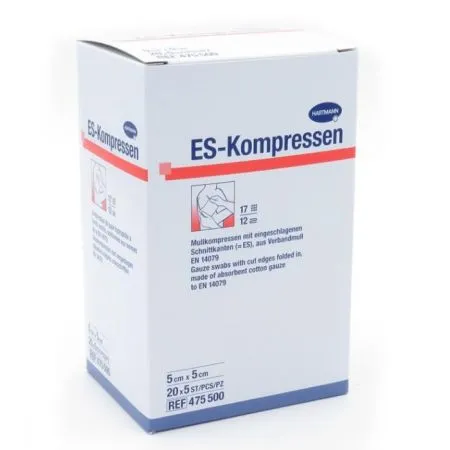 Comprese clasice din tifon ES-KOMPRESSEN 5cm x 5cm x 25 bucati (401731), Hartmann