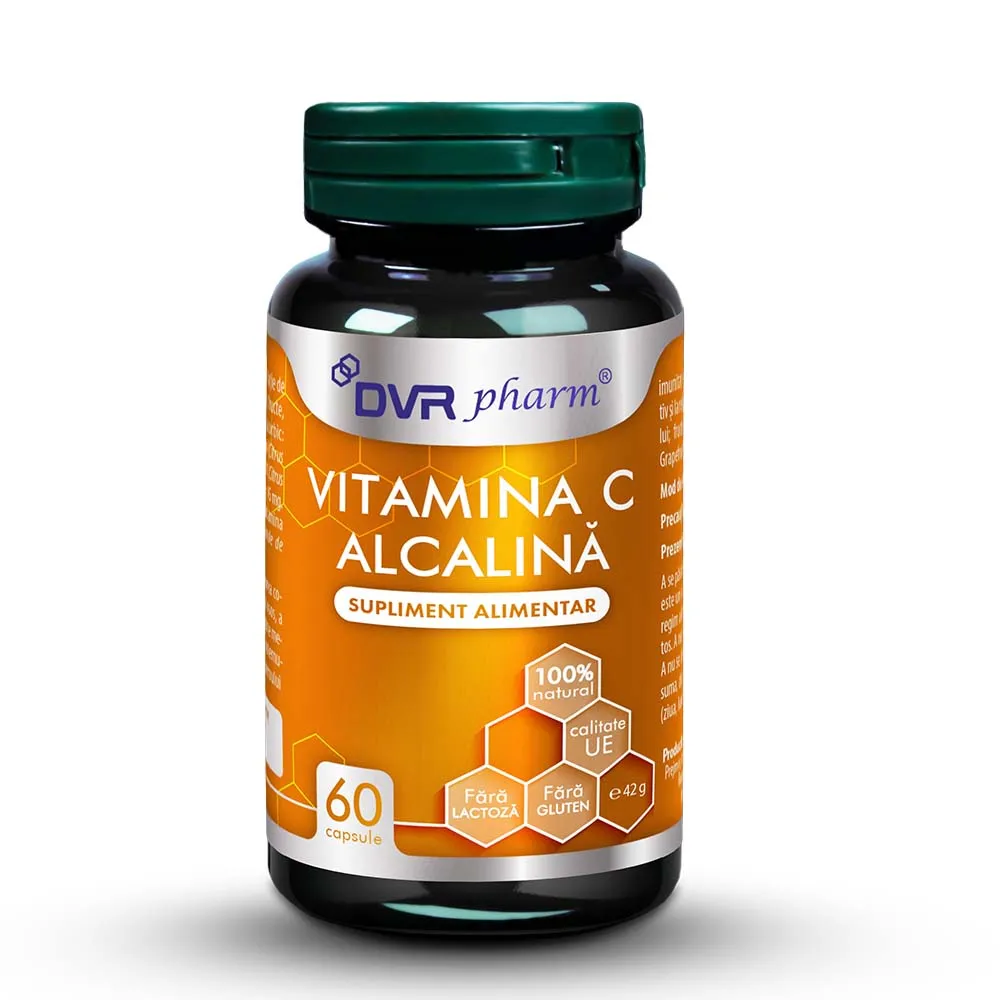 Vitamina C alcalina, 60 capsule, DVR Pharm