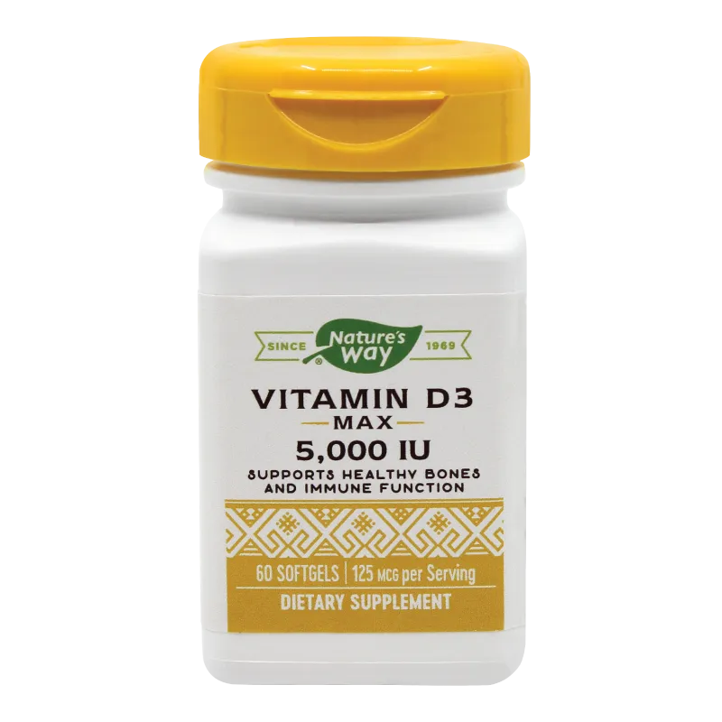 Vitamina D3 5000 UI Nature's Way, 60 capsule, Secom