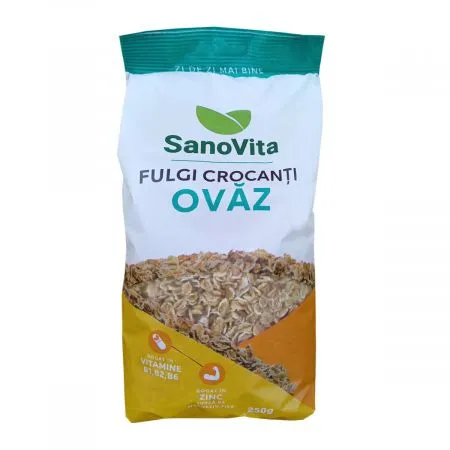 Fulgi de ovaz crispy, 250 g, Sanovita