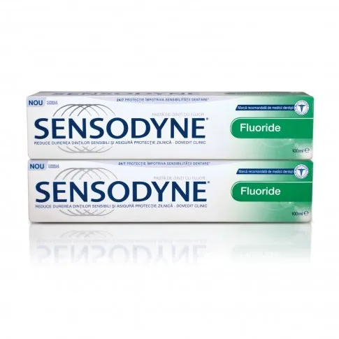 SENSODYNE PASTA DE DINTI FLUORIDE 100ML 1+1 50% REDUCERE LA AL 2-LEA PRODUS