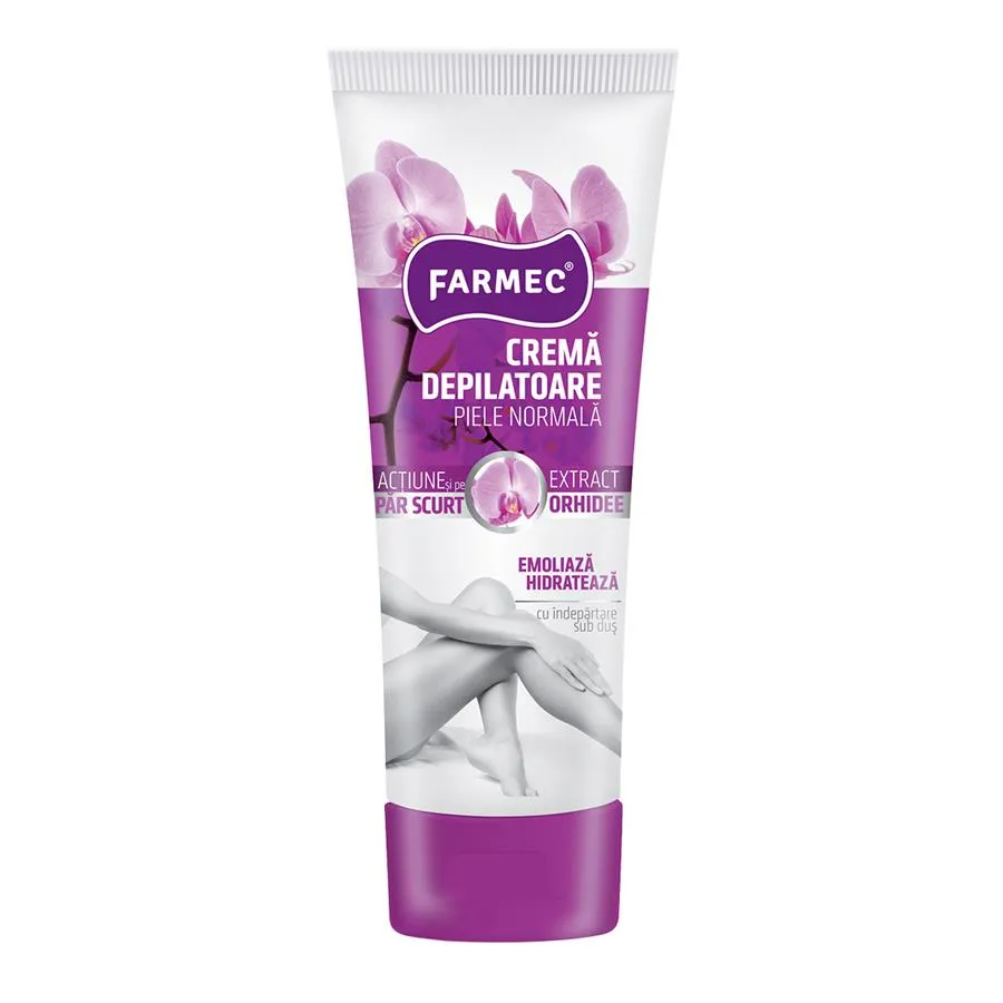 Crema depilatoare piele normala cu orhidee, 150 ml, Farmec 821