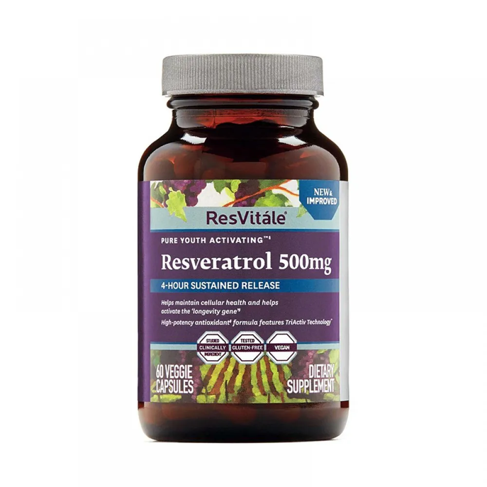 Resveratrol 500 mg (60 capsule), GNC ResVitale