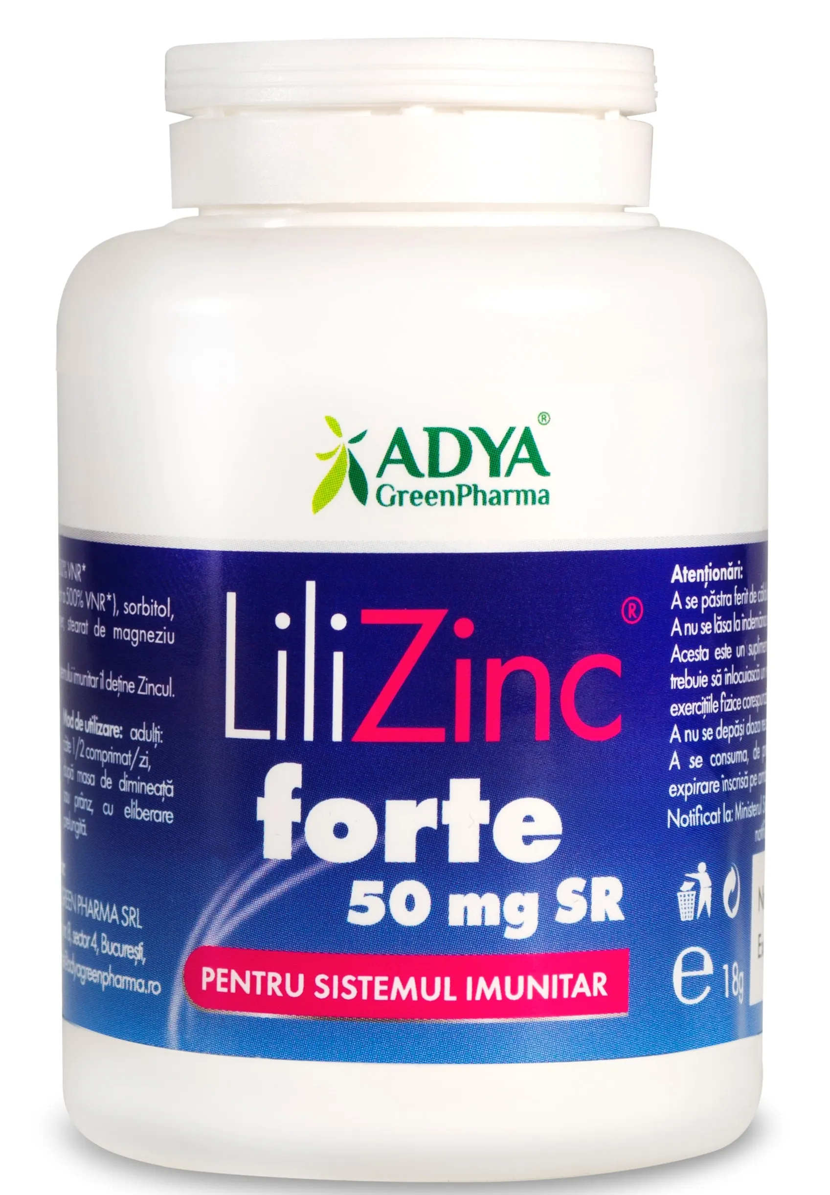 Lili Zinc Forte SR 50mg x 30 comprimate