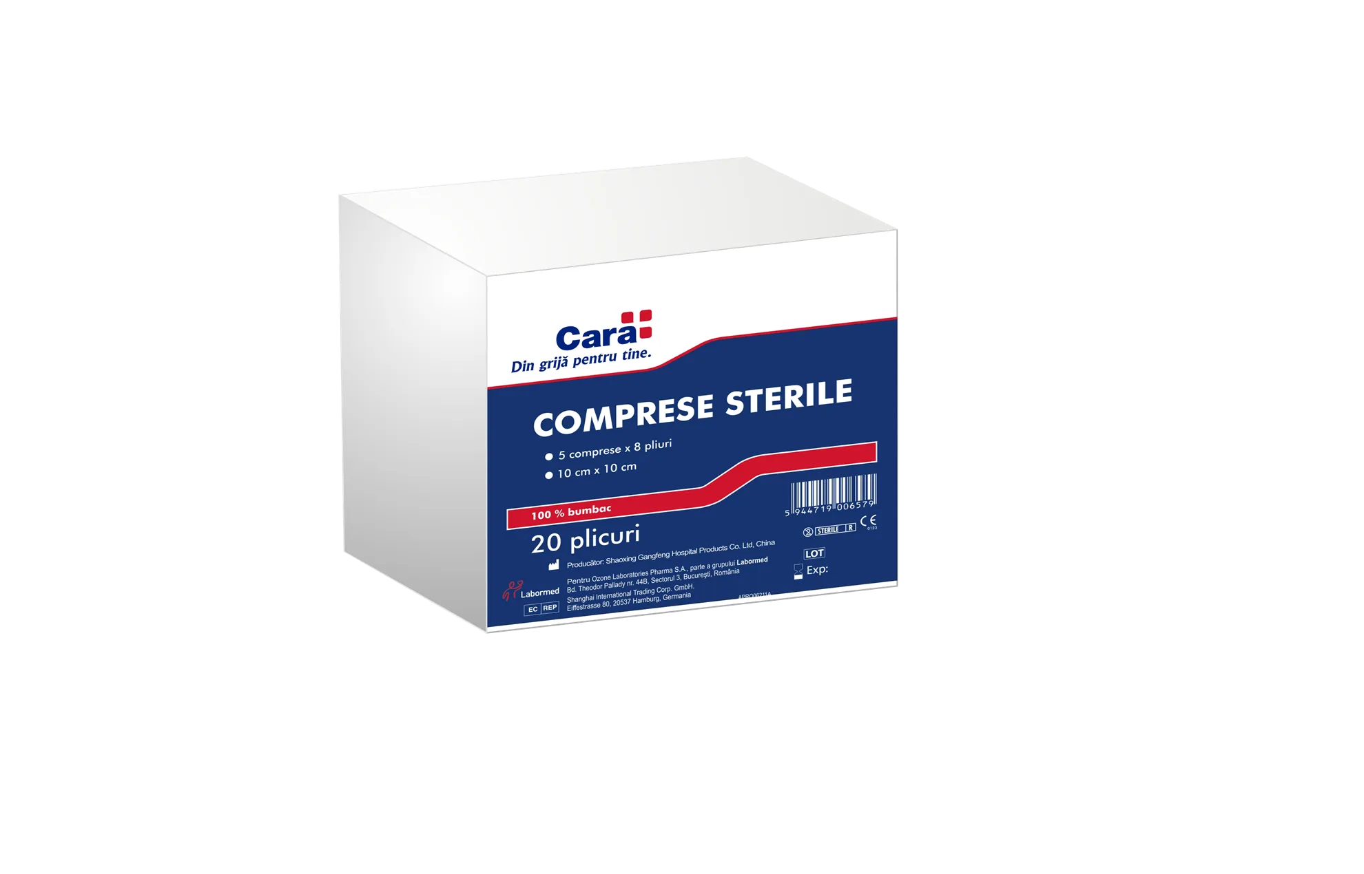 CARA COMPRESE STERILE 10CM/10CM CTX20 BUC