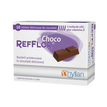 Refflor Choco, 10 tablete, Hyllan Pharma