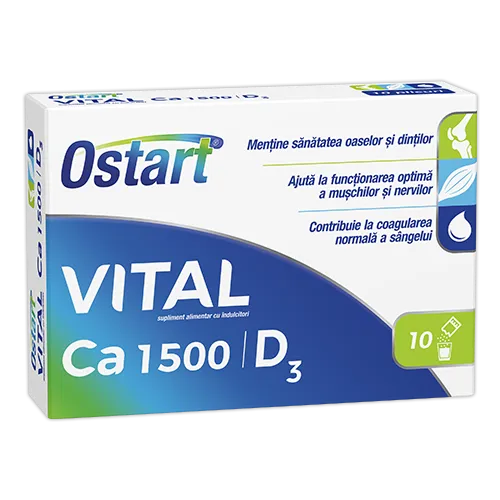 Ostart Vital Ca 1500 + D3 x 10 plicuri