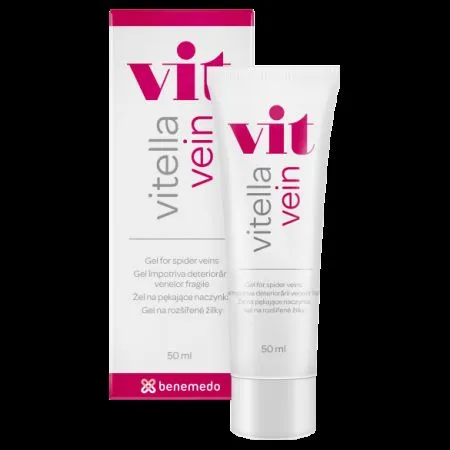 Gel impotriva deteriorarii venelor fragile Vitella Vein Vit, 50 ml, Benemedo