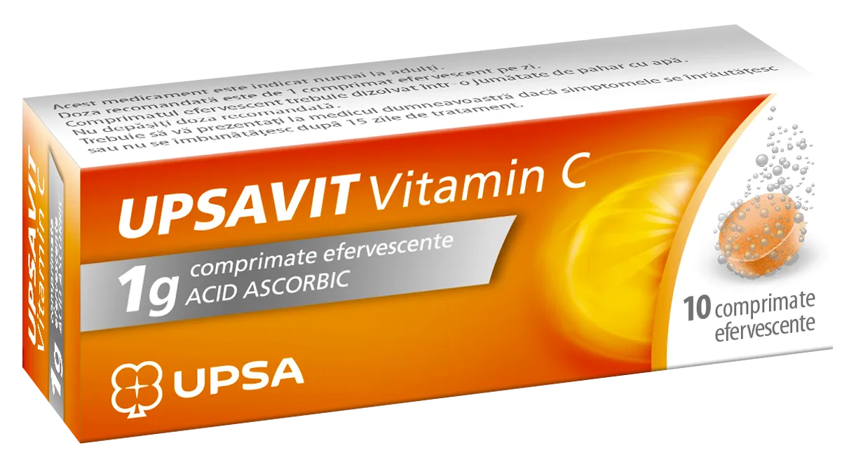 Upsavit Vitamina C 1000 10 comprimate efervescente