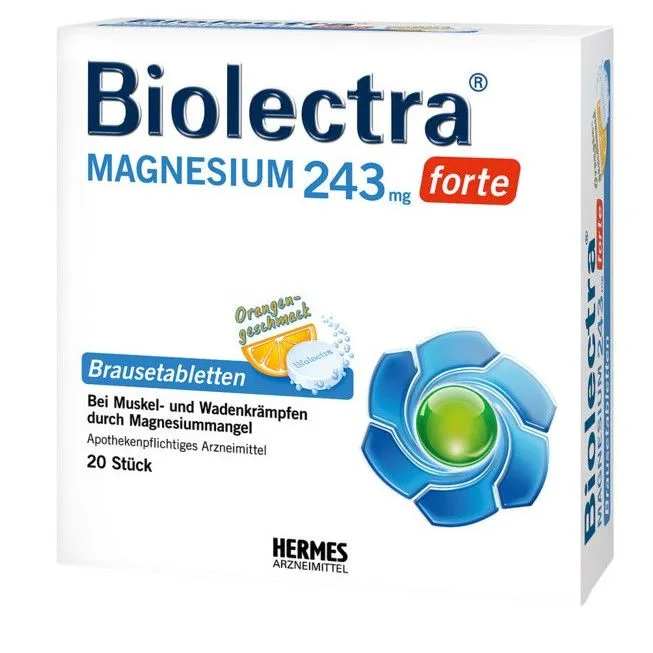 BIOLECTRA MAGNESIUM 243 MG ORANGE X 20 PL PLICURI  HERMES ARZNEIMITTEL GMBH-GERMANIA