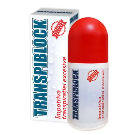 Transpiblock, Roll-on impotriva transpiratiei excesive, 50ml