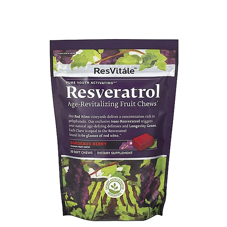 RESVITALE RESVERATROL AGE-REVITALIZING FRUIT CHEWS X 30 CARAMELE