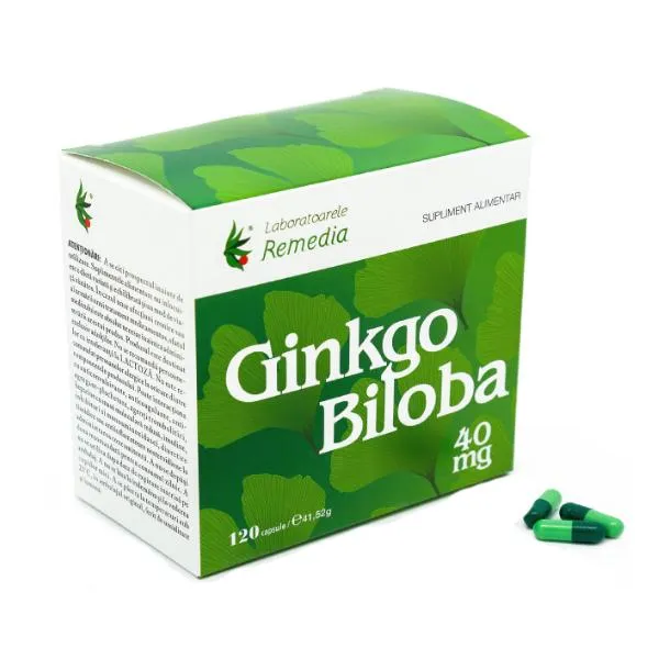 Ginkgo Biloba 40mg 120 capsule - Laboratoarele Remedia