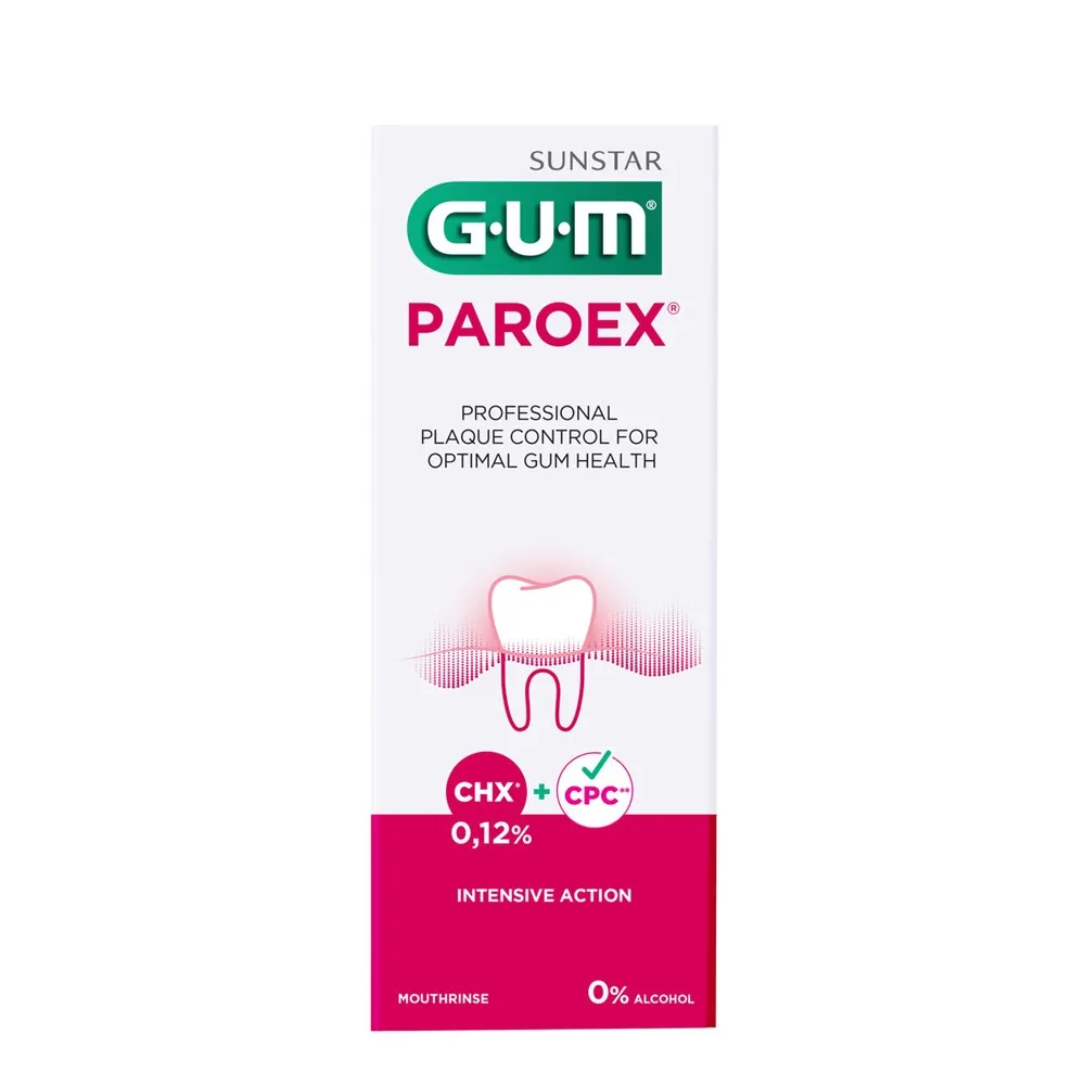 Apa de gura Paroex pentru tratament de scurta durata, 300 ml, Sunstar Gum