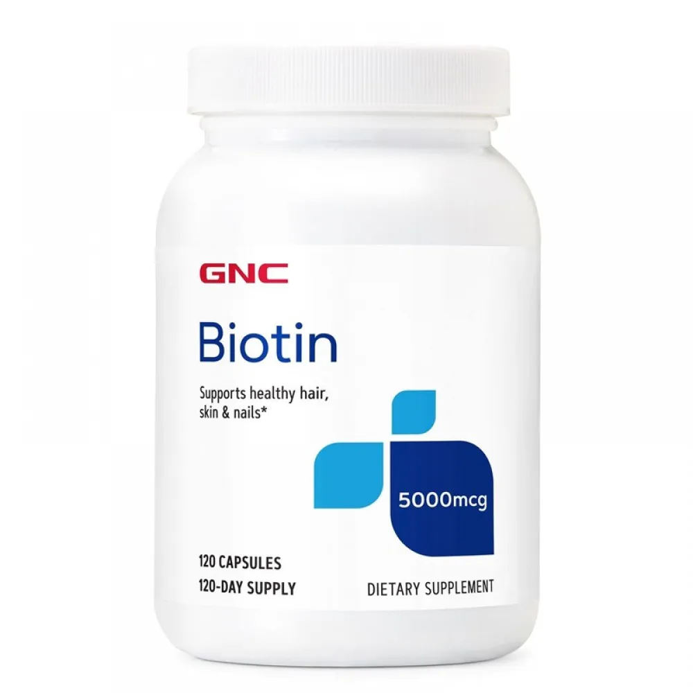 Biotin 5000 UI (120 capsule), GNC