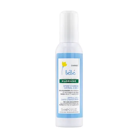 Spray 3-in-1 pentru schimbarea scutecului Erytheal, 75 ml, Klorane Bebe