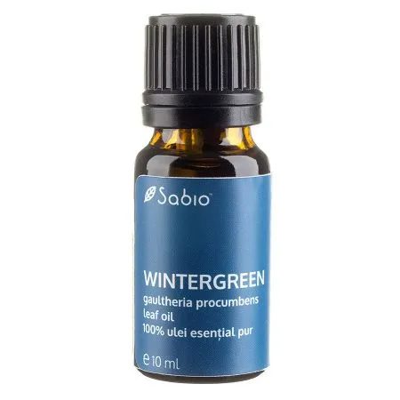 Ulei 100% pur esential Wintergreen, 10 ml, Sabio