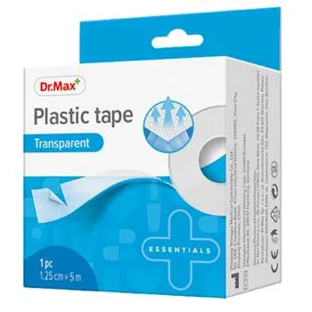 Dr. Max Plastic tape transparent 1,25cm x 5m, 1 bucata