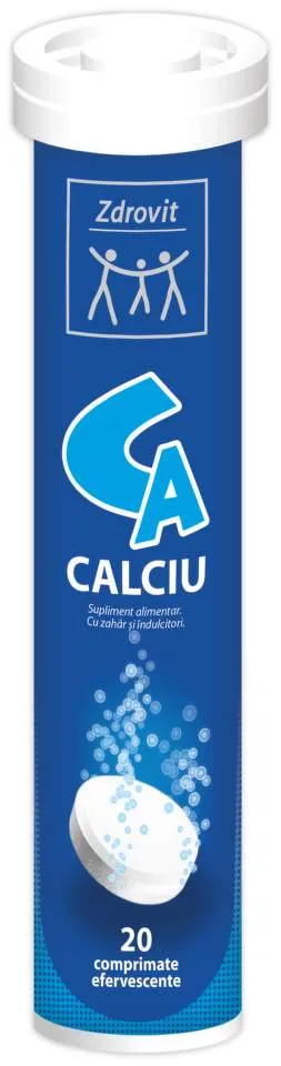 ZDROVIT CALCIU 20 COMPRIMATE EFERVESCENTE