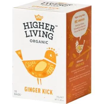 Ceai Ginger Kick Bio, 15 plicuri, Higher Living