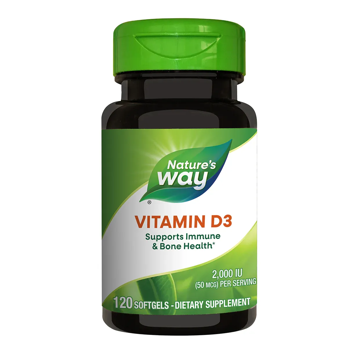 Vitamina D3 2000 UI Nature's Way, 120 capsule, Secom