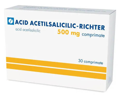 RICHTER ACID ACETILSALICILIC 500MG X 30 COMPRIMATE