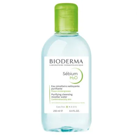 Solutie micelara pentru ten mixt si gras Sebium H2O, 250 ml, Bioderma