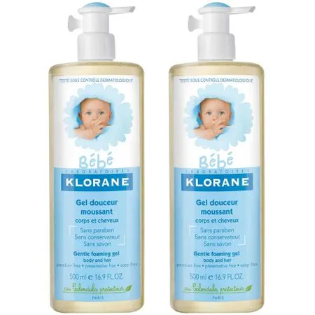 Klorane Bebe Pachet Gel Spumant Duo Pack 2*500ml