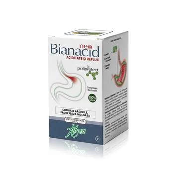 NeoBianacid cu poliprotect pentru aciditate si reflux, 45 comprimate, Aboca