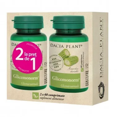 Glicemonorm x 60 capsule 1+1 cadou (DaciaPlant)