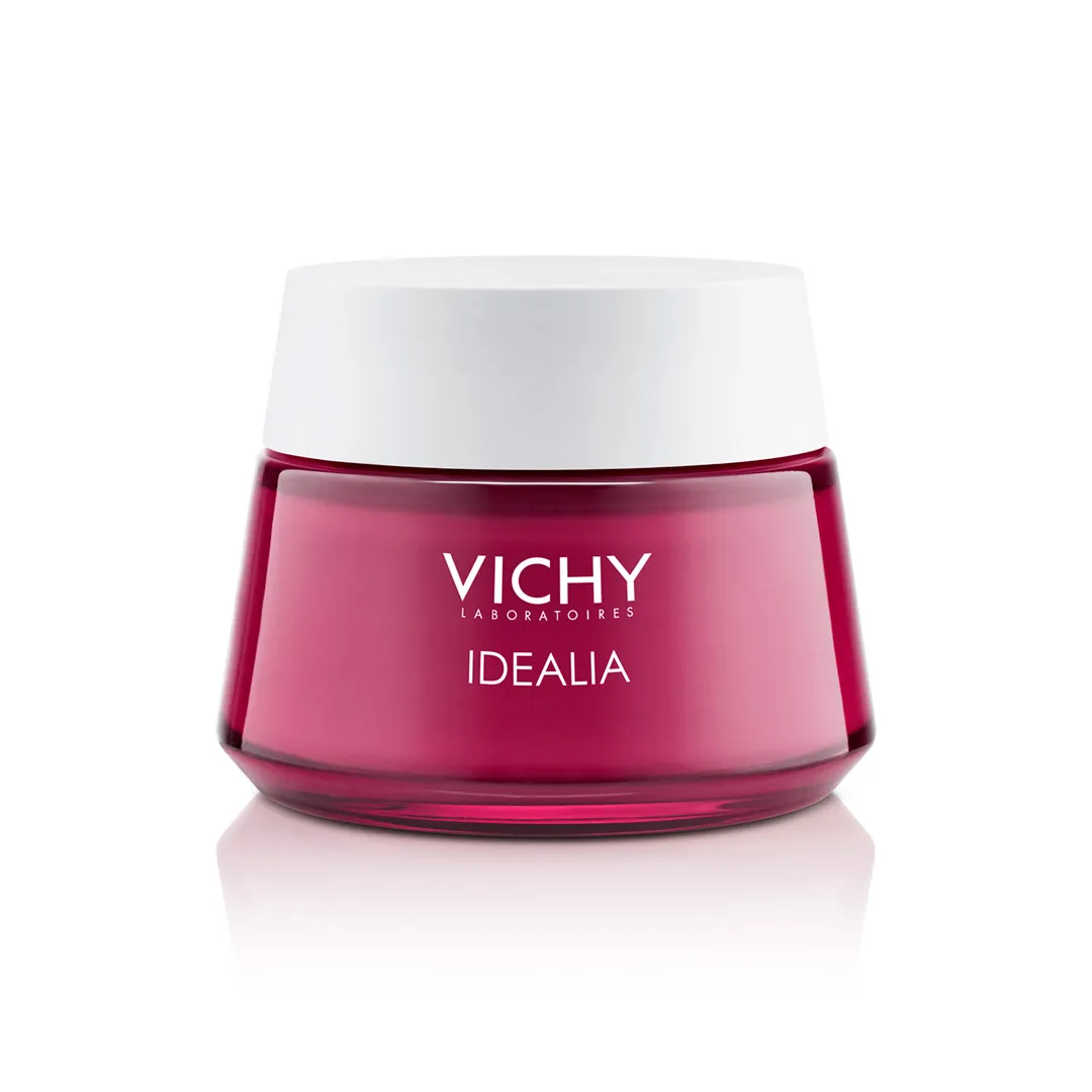 Vichy Idealia Crema energizanta cu efect de netezire si iluminare a tenului pentru tenul uscat, 50 ml