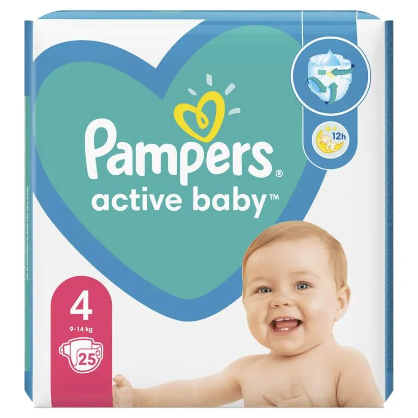 PAMPERS ACTIVE BABY 9-14KG SCUTECE 25 BUCATI MARIMEA 4