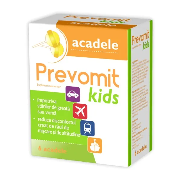 ZDROVIT PREVOMIT KIDS ACADELE X 6 ACADELE