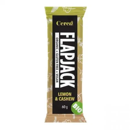 Baton ecologic cu lamaie si caju Flapjack, 60 g, Cerea