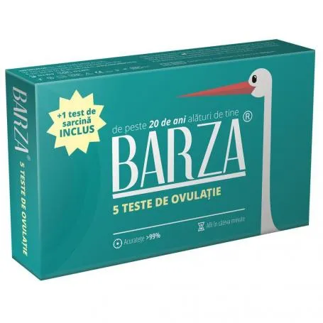 TESTE DE OVULATIE BARZA X 5 BUCATI + TEST SARCINA INCLUS