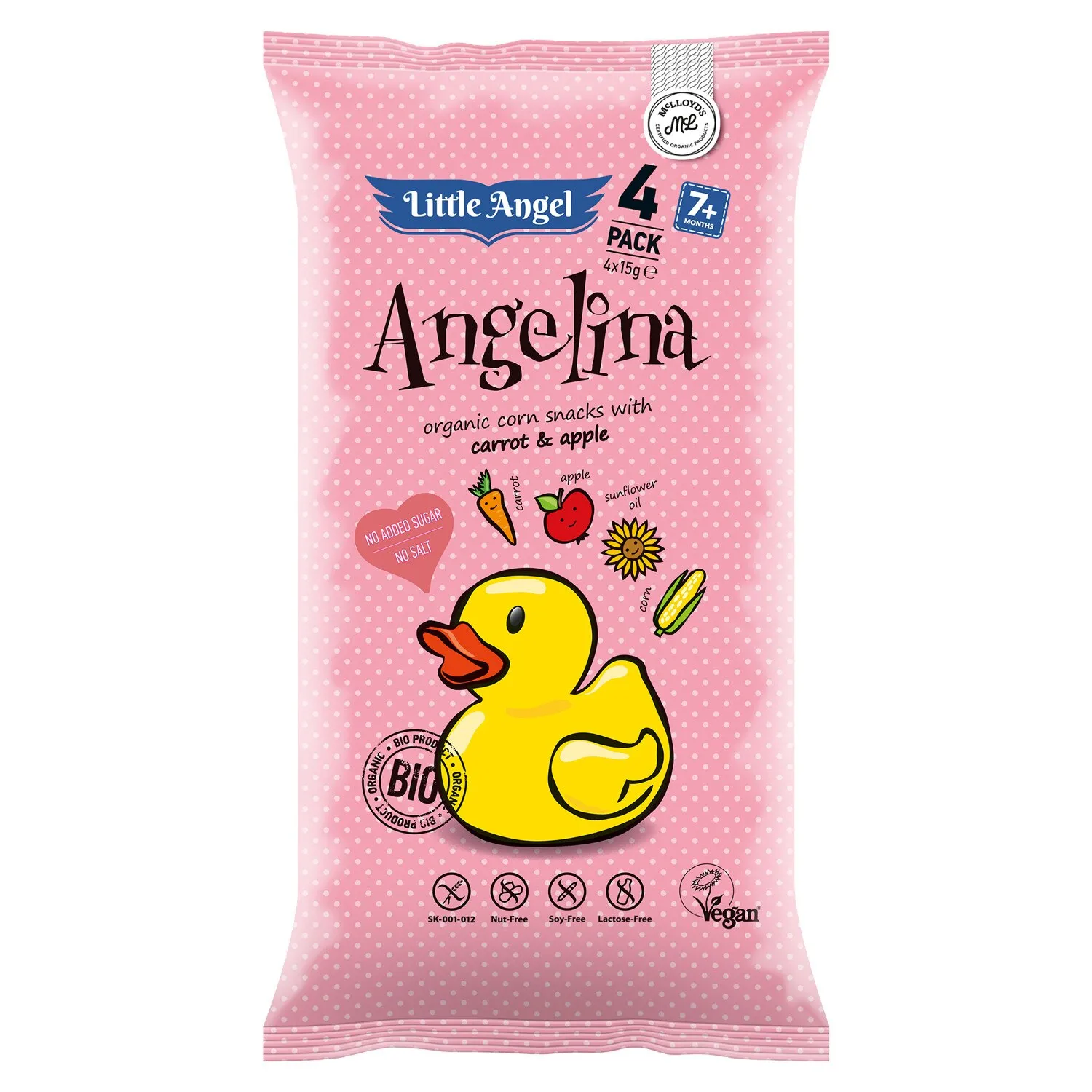 Little Angel Pufuleti Cu Mar Si Morcovi 60g