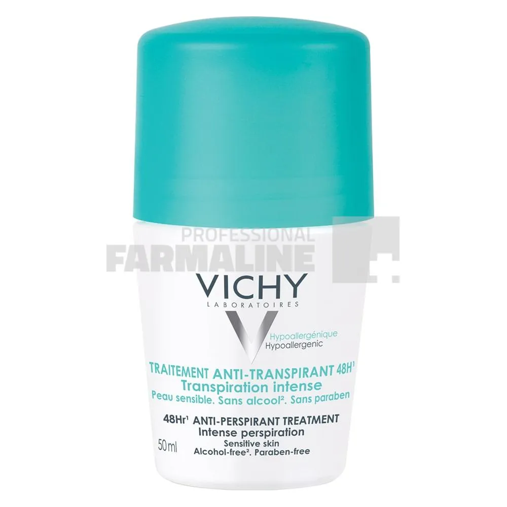 Vichy Deodorant roll-on antiperspirant cu parfum 50 ml