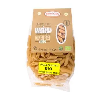 Paste penne din orez brun Bio, 250g, Dalla Costa