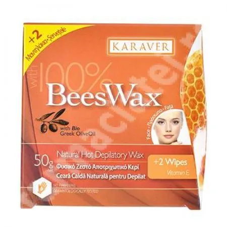 Ceara depilatoare calda Bees Wax, 50 g, Karaver