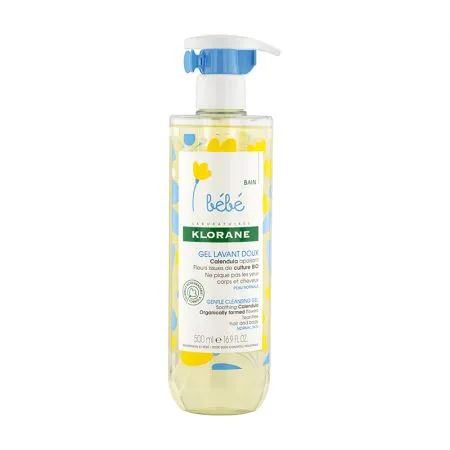 Gel spumant pentru par si corp, 500 ml, Klorane Bebe