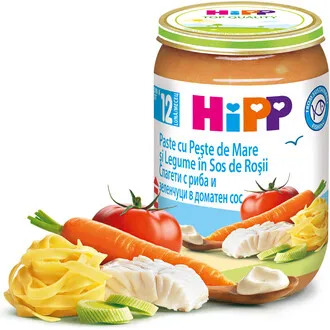 HiPP Paste cu Peşte de Mare şi Legume în Sos de Roşii x 220 g (Hipp)