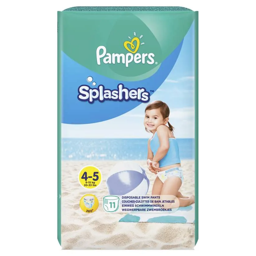 PAMPERS SPLASH 4 SLIP DE APA 9-15KG 11 BUCATI