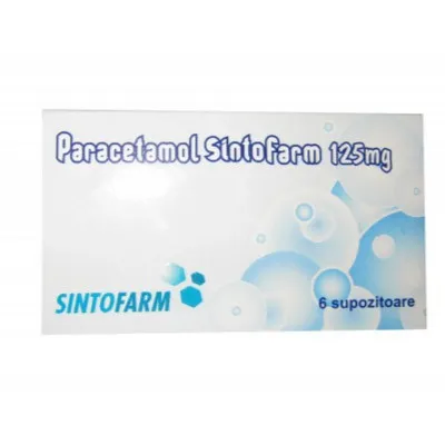 SINTOFARM PARACETAMOL 125MG SUPOZITOARE 6BUC