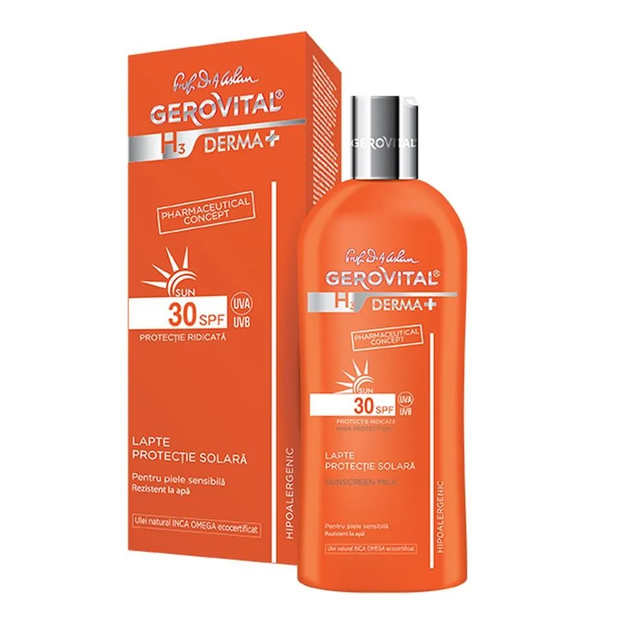 GEROVITAL H3 DERMA SUN LAPTE PROTECTIE SOLARA SPF30 200ML