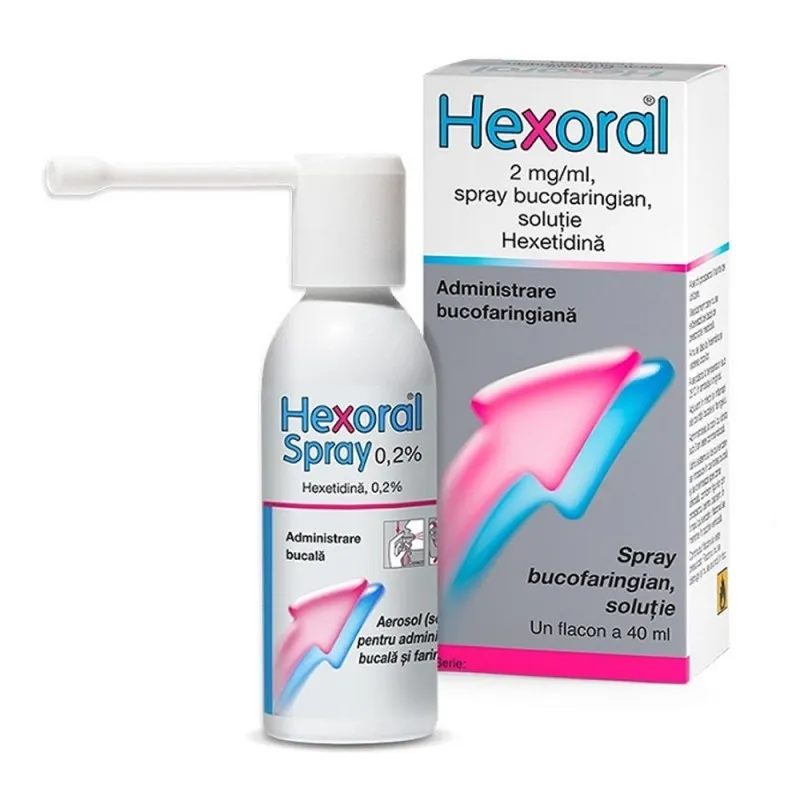 Hexoral 0,2% Spray bucofaringian x 40ml