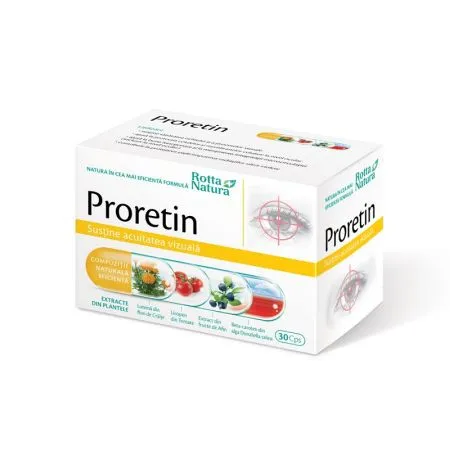 Proretin pentru acuitatea vizuala, 30 capsule, Rotta Natura