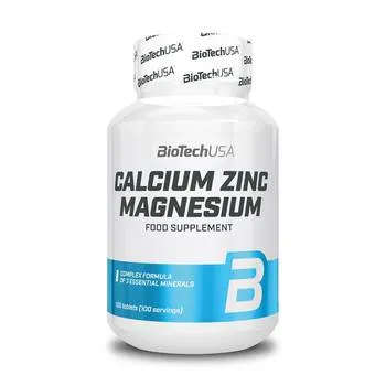 Calciu Zinc Magneziu, 100 tablete, BioTechUSA