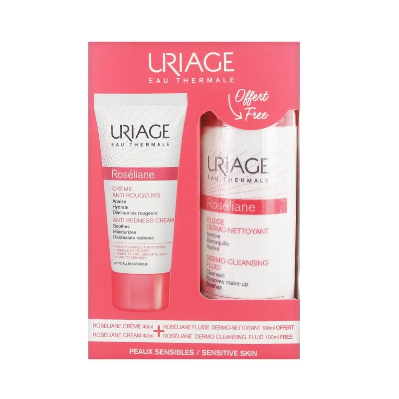 URIAGE KIT ROSELIANE CREMA 40ML + FLUID CURATARE 100ML