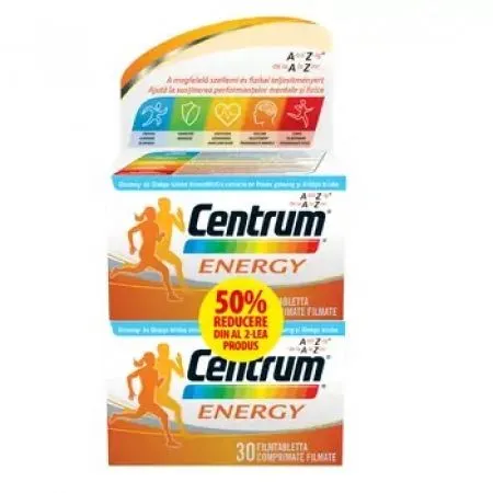 Pachet Centrum Energy de la A la Zinc, 30 comprimate + 30 comprimate, Gsk