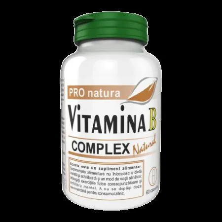 Vitamina B Complex Natural, 60 capsule, Pro Natura